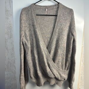 Free People Karina Faux‎ Wrap Sweater sz S